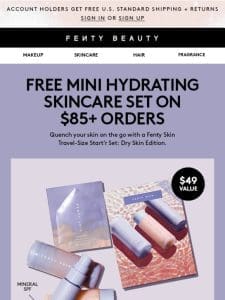 Your free skincare set is movin’ outtt ✌