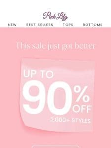 clearance SALE: up to 90% OFF ??