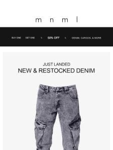 new Baggy Cargo Denim， Rave Denim， & more