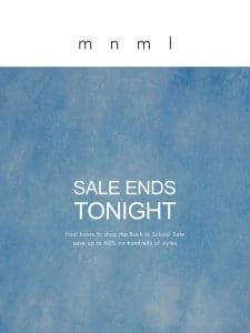 up to 60% OFF ends at midnight