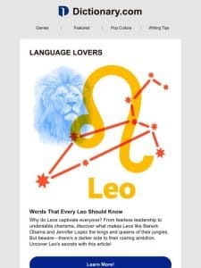 ♌ Words That Define Leos