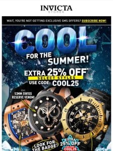 ❄️EXTRA 25% OFF Cool Summer Watches Use Code COOL25❄️