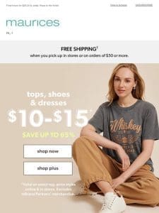 $10-$15 ?? Tops， sandals & sneakers