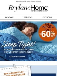 10 Tips for a Perfect Night’s Sleep + Up to 60% OFF