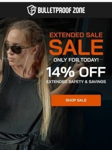 14% Off safety gear – Sale Extended!