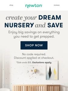 15% OFF essentials for your DREAM NURSERY ??