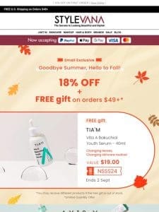 18% OFF + Free Serum Things are about to get all FALL up in here