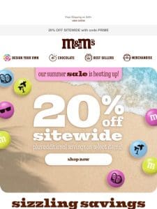 20% OFF Summer Sale Sizzler!