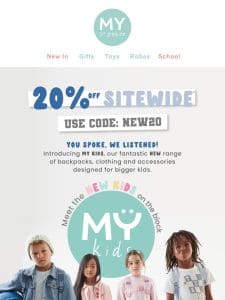 20% Off Sitewide Continues， Inside!