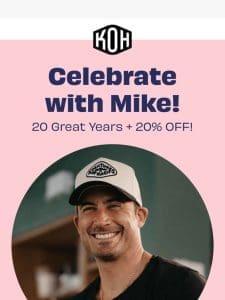 20% Off for 20 Years of Sobriety