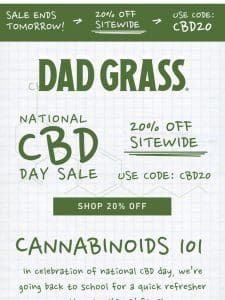 20% off for National CBD Day!