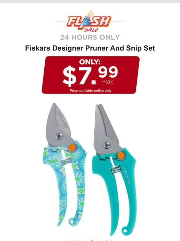 24 HOURS ONLY | FISKARS PRUNERS | FLASH SALE