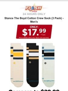 24 HOURS ONLY | STANCE SOCK 3 PACK | FLASH SALE