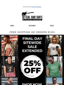 25% Off EXTENDED Today Only! ??