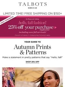 25% off ENDS TOMORROW + Fall’s Prettiest Prints