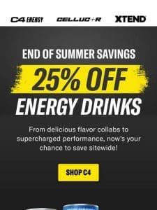 25% off Energy that Hits™