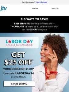 $25 off these brands!