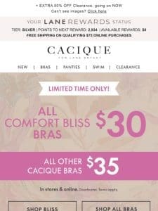 $30 COMFORT BLISS BRAS to try right now