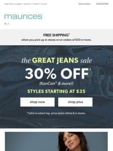 30% OFF ?? Premium denim lovers， your time has come