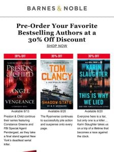 30% Off William Kent Krueger， Lee Child， Louise Penny & more