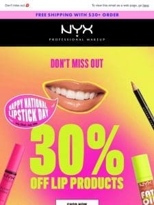 30% off your new lip bff