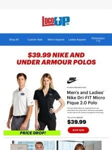 $39.99 Nike & Under Armour Polos