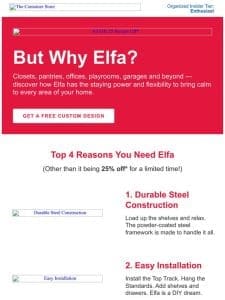 4 Reasons Why Elfa Just Makes Sense