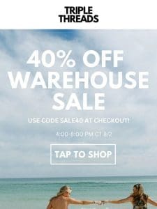 40% OFF FOR 4 HOURS! ??