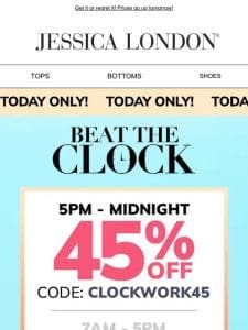 ?? 45% OFF Ends at 12AM! ??