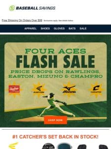 48-Hours To Save On Baseball’s Biggest Brands