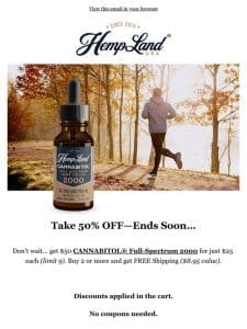 50% Off CANNABITOL 2000—Ends Soon