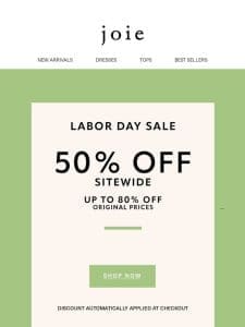 50% Off Sitewide!