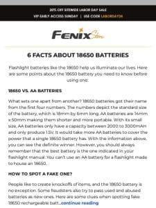 6 Facts About 18650 Batteries