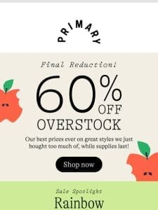 60% OFF Overstock Rainbow Styles ❤️