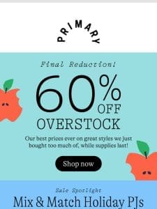 60% OFF  ️ Overstock Holiday Footies & PJs