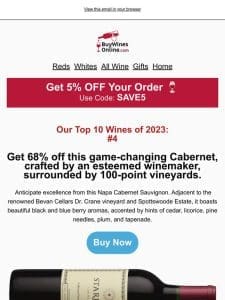 68% Off This Napa Cabernet That Neighbors 100-Point Vineyards!