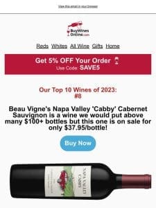 #8 2023 Top Seller: 37% Off This Napa Cabernet From 100-Point Winemaker!