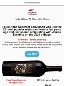 95pt James Suckling Napa Cabernet Sauvignon is 18% off!