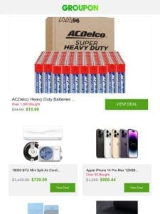 ACDelco Heavy Duty Batteries 96-Pack AAA Batteries and More