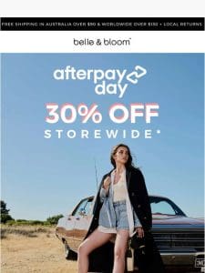 AFTERPAY 30% OFF SITE-WIDE! ??