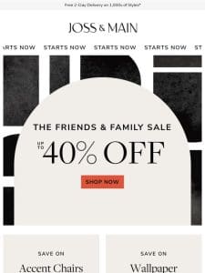 Accent chair deals ?? The Friends & Family Sale