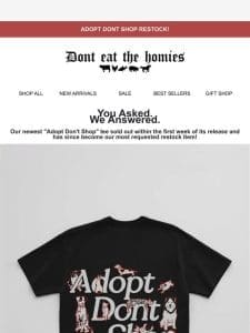 Adopt Dont Shop Restock!