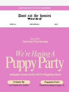 Adoption Party Tomorrow!