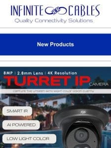 Advanced Surveillance: 8MP Turret IP Camera with AI and Color Night Vision!