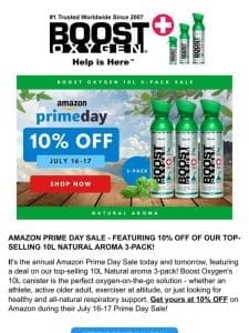 ? Amazon Prime Day Special On Boost Oxygen (Today and Tomorrow!)