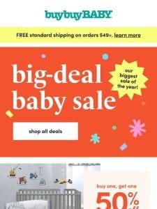 BOGO 50% off nursery necessities!?