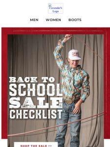 Back To School Sale Checklist