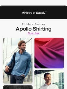 Back in Stock: Apollo Shirting