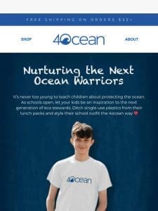 Back to school collection for future ocean warriors