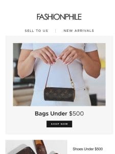 Bags under $500!